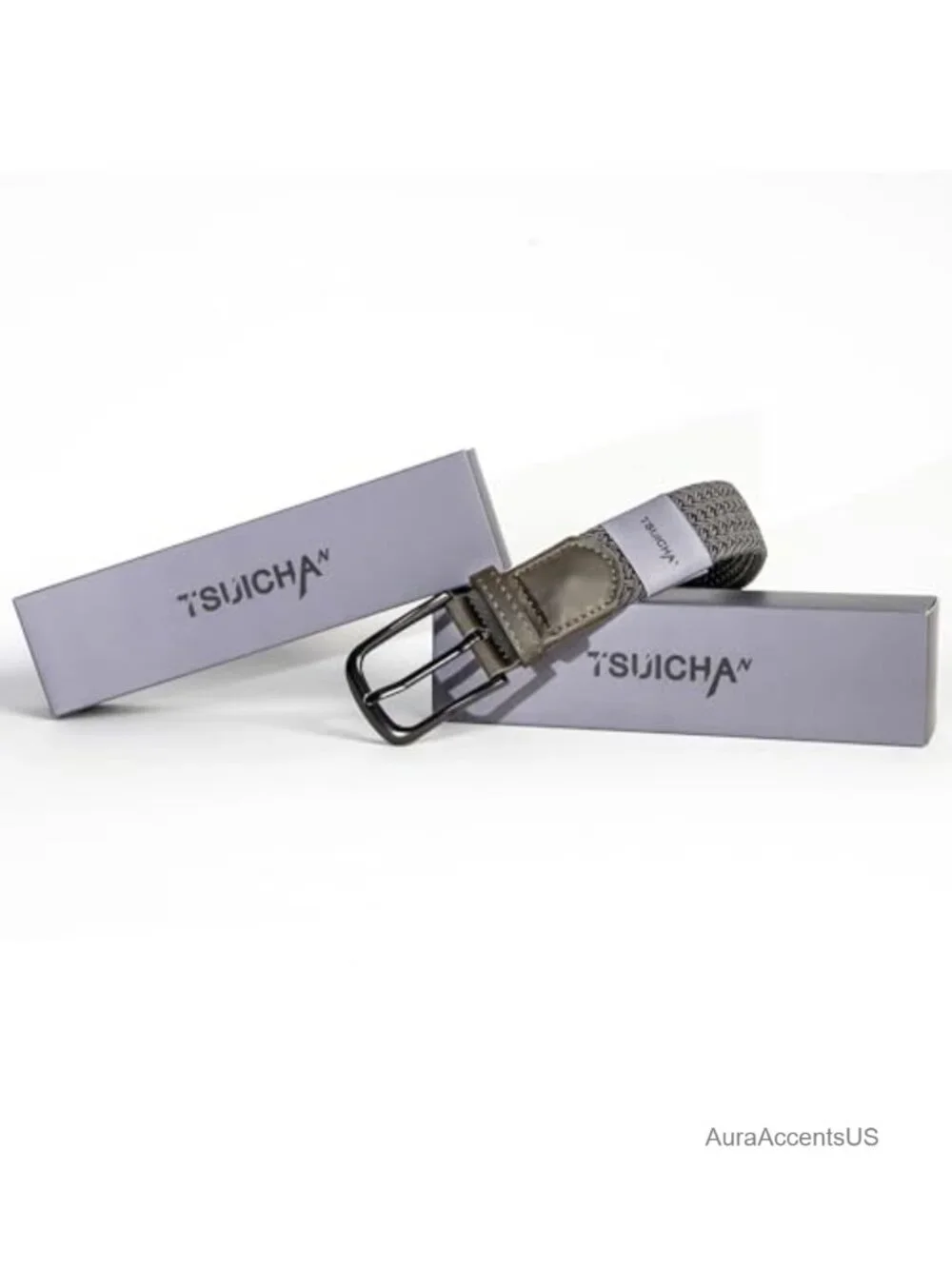 Men's Stretch Woven Braided Web Belt for Golf, Casual Wear, and Jeans